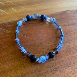 Blue flower of truth and protection bracelet